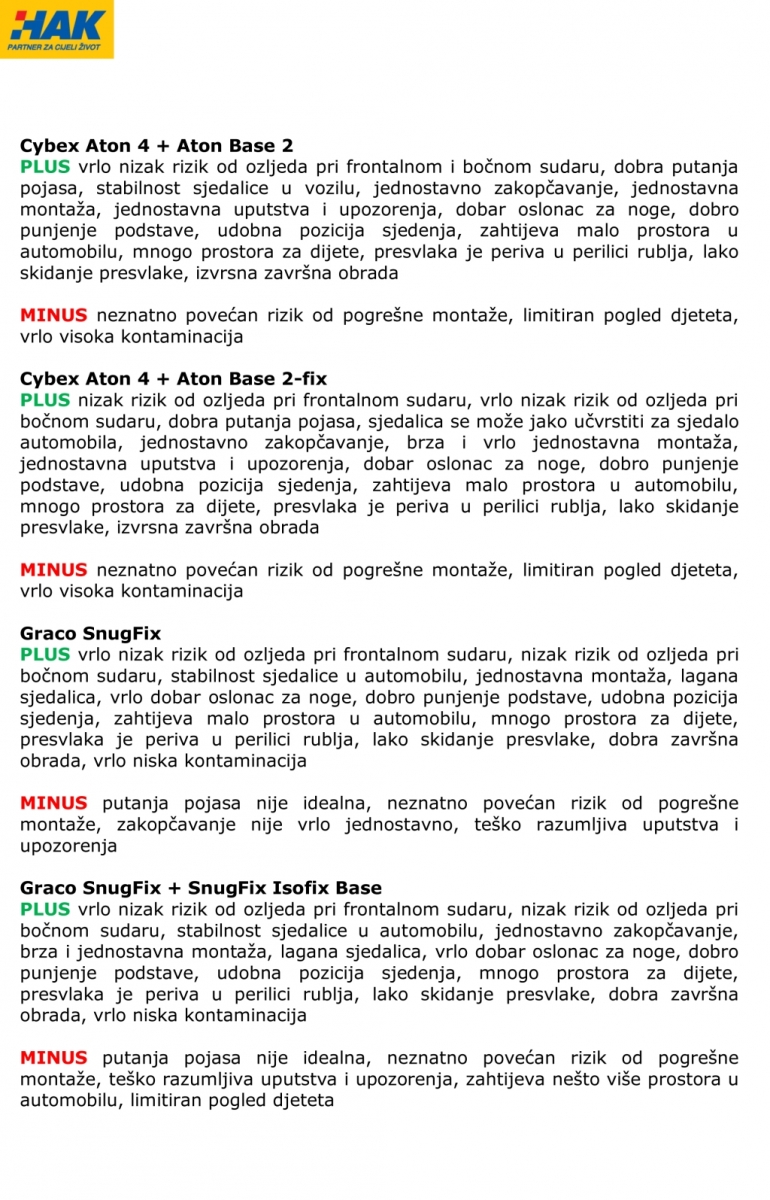 Prilog detaljni prikaz testa autosjedalica 2015 II-3  